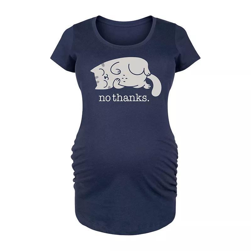 Maternity No Thanks Lazy Cat Graphic Tee, Womens Product Image