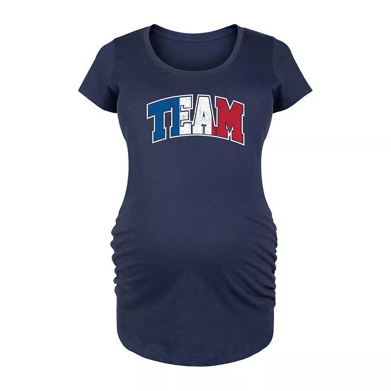 Maternity Team France Graphic Tee, Womens Blue Product Image