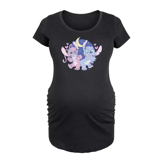 Maternity Due in February Graphic Tee, Womens Black Product Image