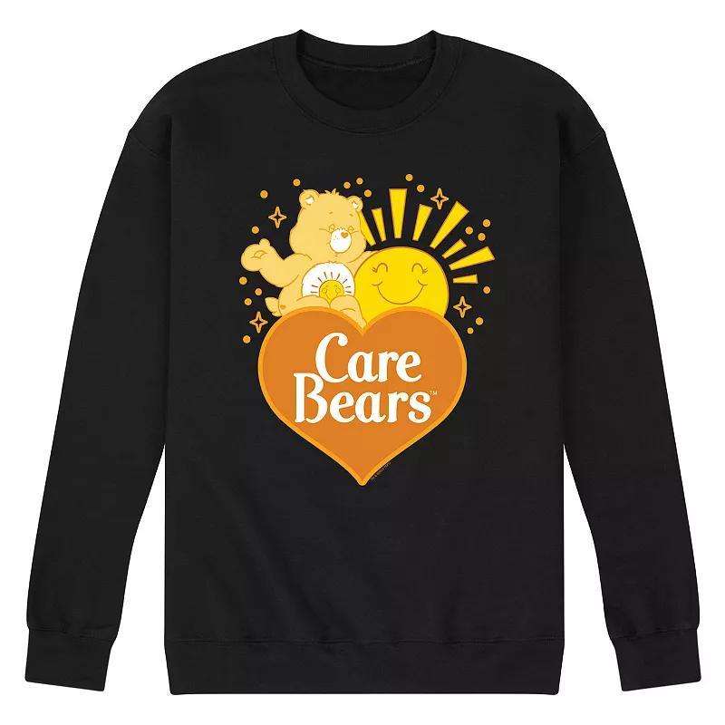 Mens Care Bears Funshine Logo Fleece Sweatshirt Product Image