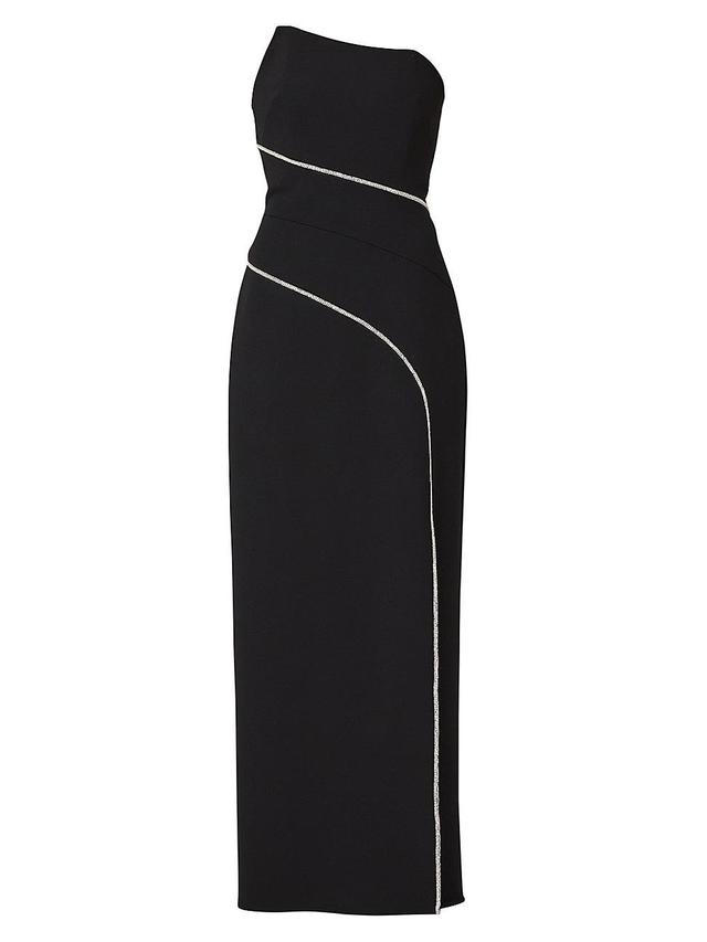 Eva Crepe Asymmetric Strapless Gown Product Image