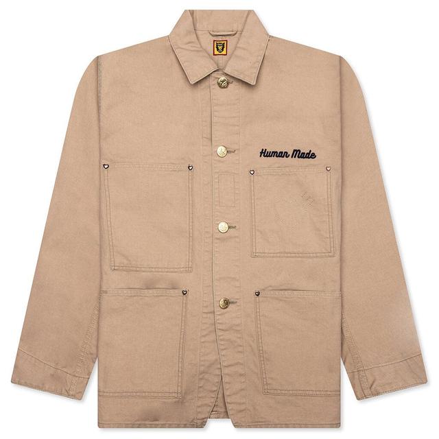 Washed Duck Coverall Jacket - Beige Male Product Image