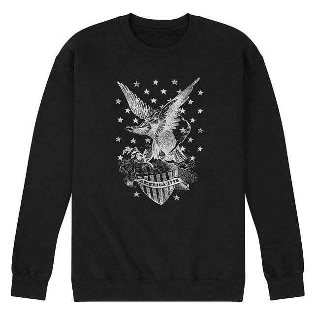 Mens America Eagle Stars Graphic Fleece Pullover Product Image