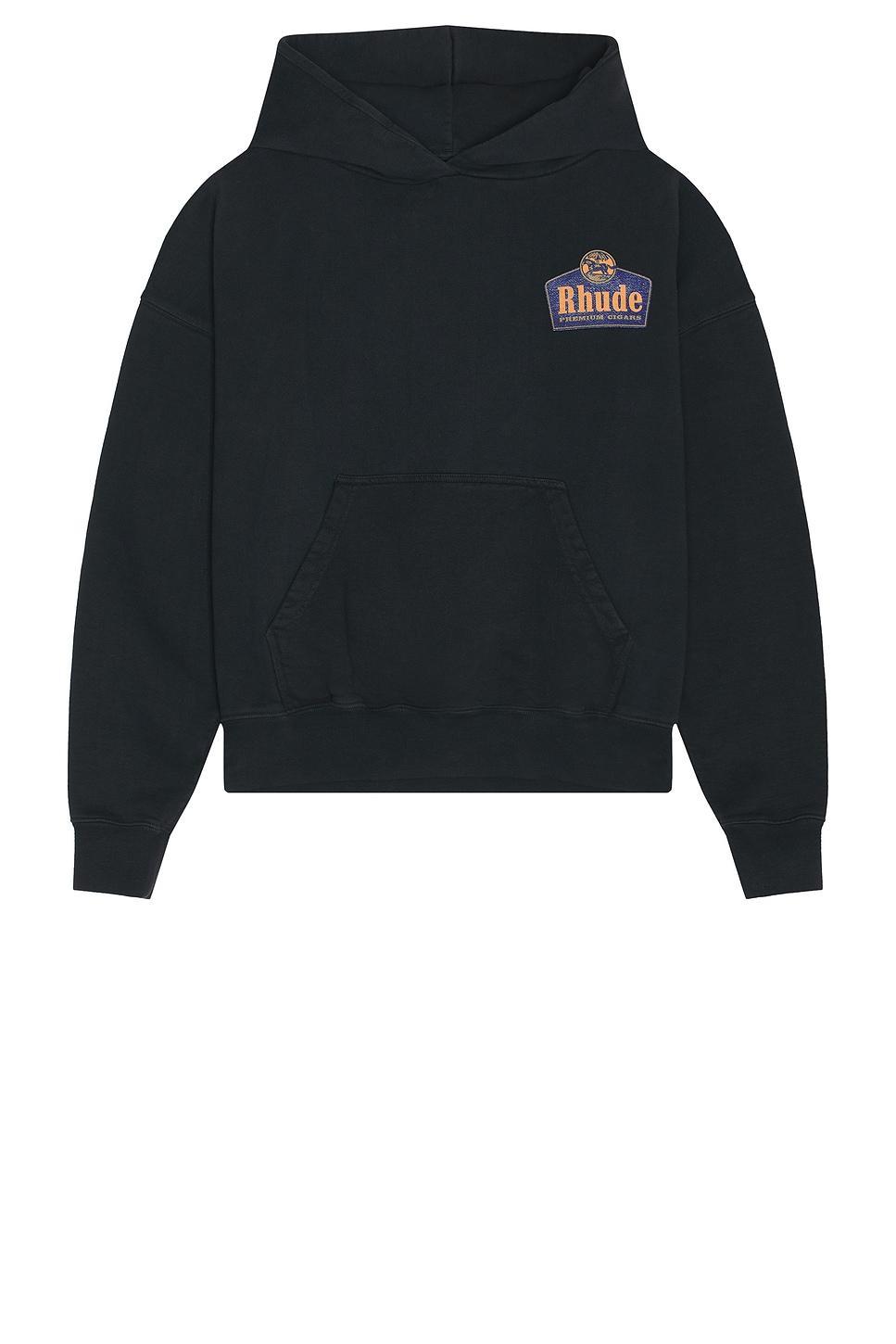 Rhude Grand Cru Hoodie in Vintage Black - Black. Size S (also in ). Product Image