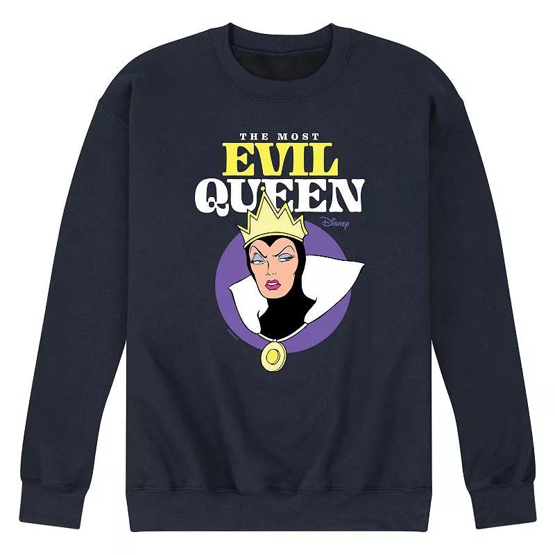 Disney Villains Mens Most Evil Queen Fleece Graphic Tee Blue Product Image