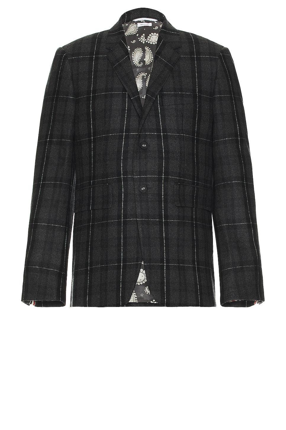 Thom Browne Fit 1 Tartan Wool & Cashmere Flannel Sport Coat Product Image