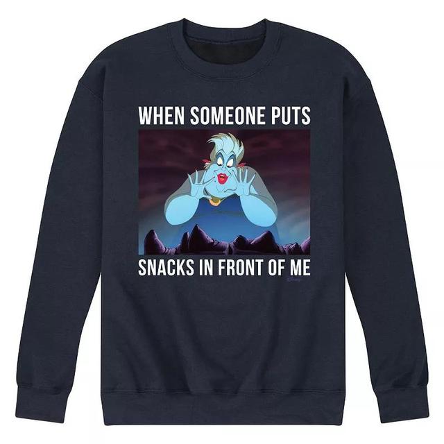 Disneys Villains Mens Ursula Snacks Fleece Graphic Tee Blue Product Image