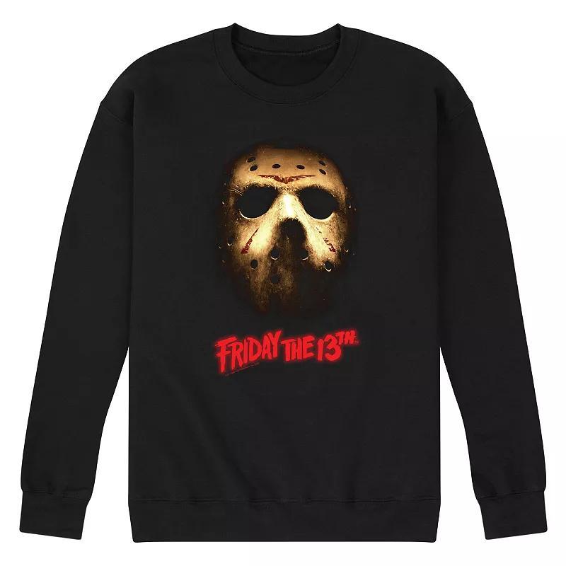 Men's Friday The 13th Dark Mask Fleece Sweatshirt, Size: Large, Black Product Image