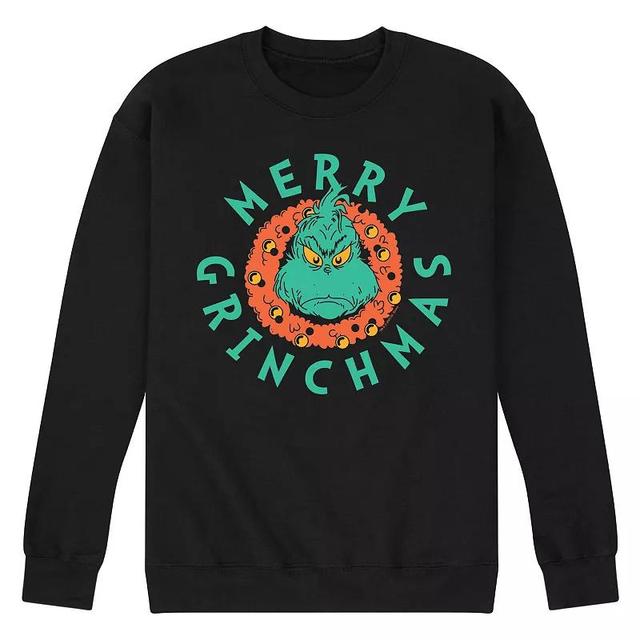 Mens Dr. Seuss The Grinch Merry Grinchmas Fleece Sweatshirt Product Image