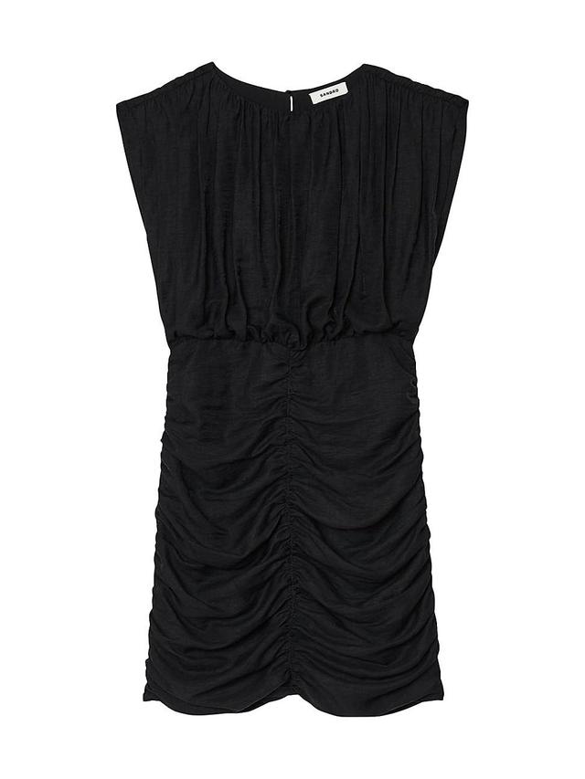 Sandro Diamant Ruched Mini Dress Product Image