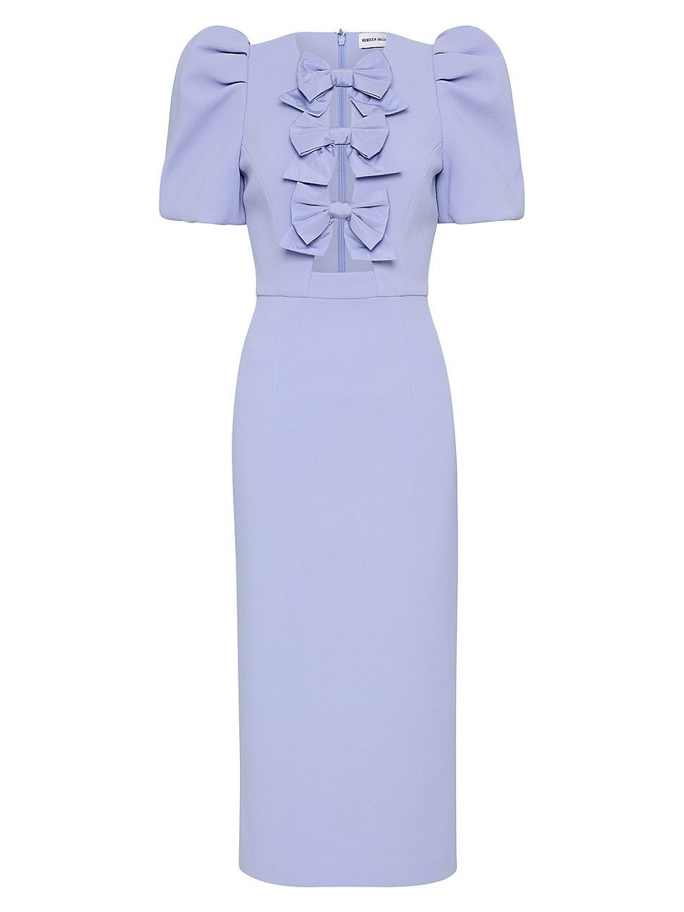 Womens Annabelle Bow-Detailed Crepe Midi-Dress Product Image