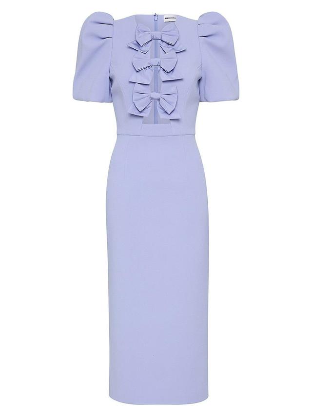 Womens Annabelle Bow-Detailed Crepe Midi-Dress Product Image