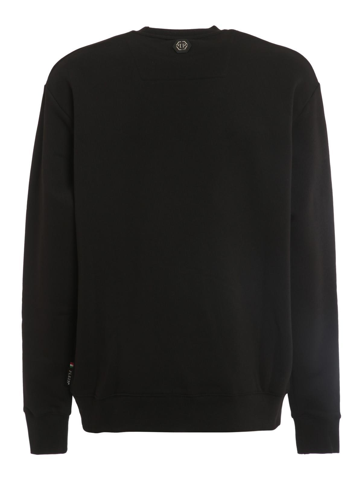 PHILIPP PLEIN Spray Effect Logo Sweatshirt In Black Product Image