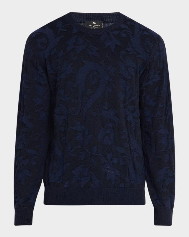 Mens Jacquard Cotton-Cashmere Sweater Product Image