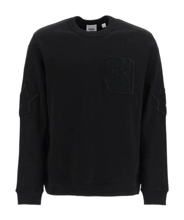 BURBERRY Carlson Logo-patch Sweatshirt In Black Product Image