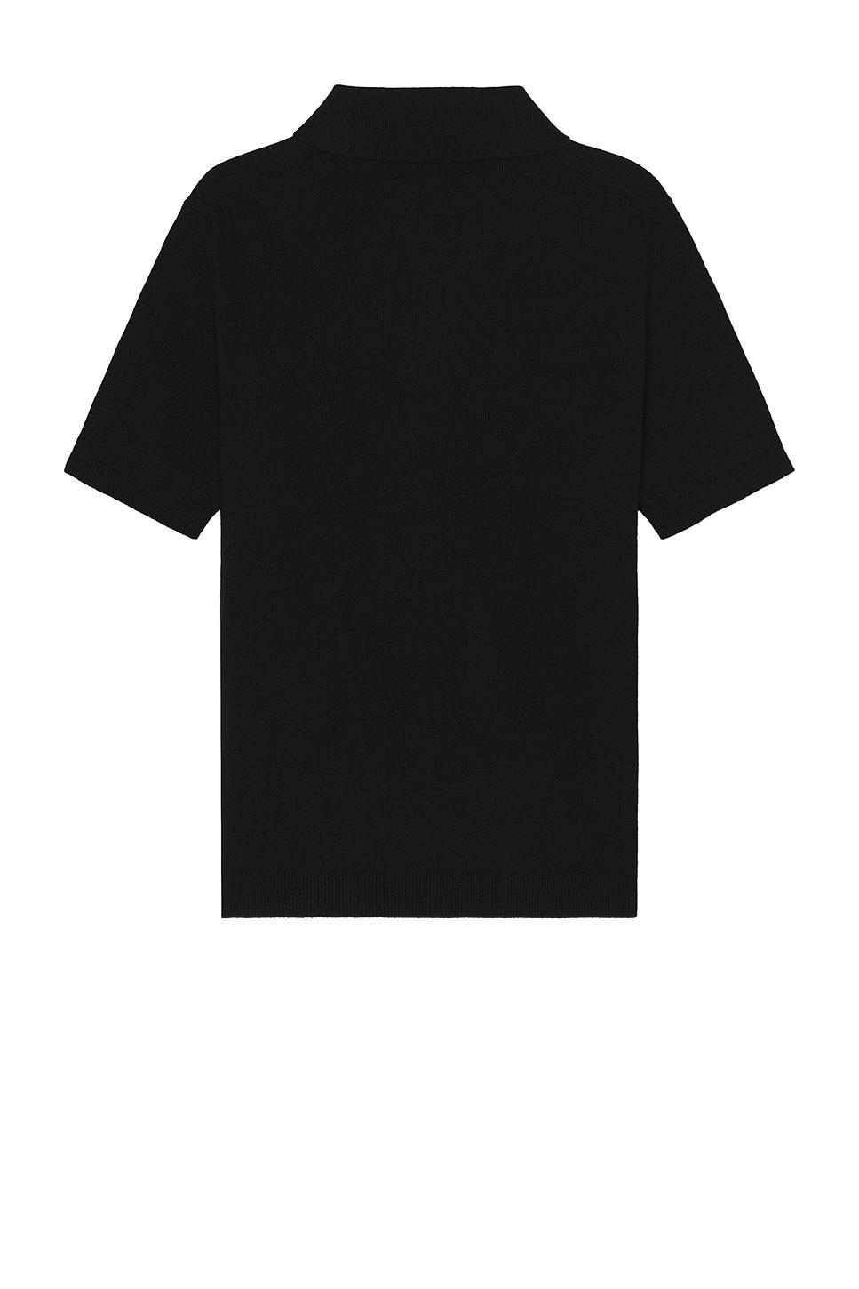 Amiri Stack Short Sleeve Polo in Black Product Image