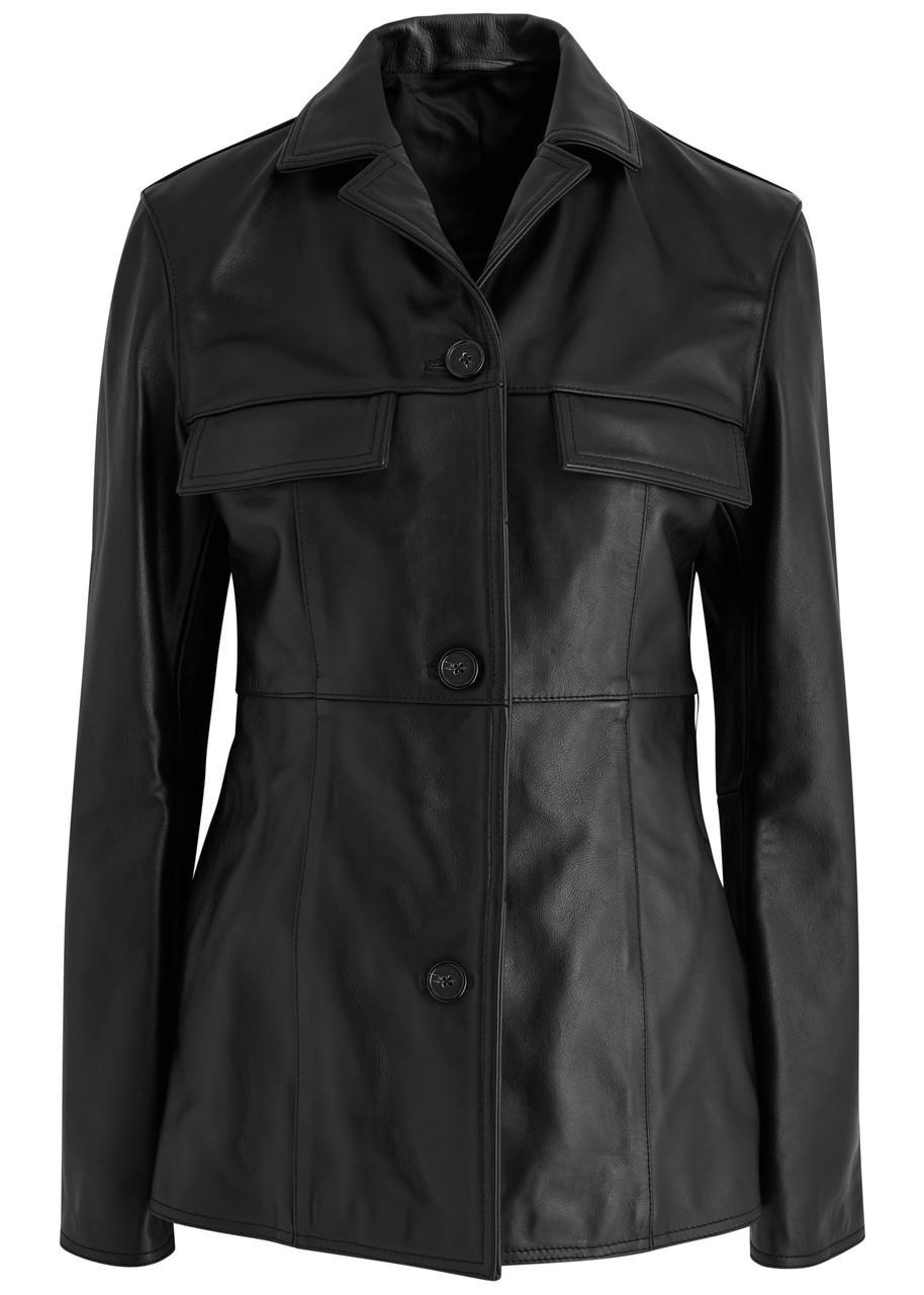 TOTÊME Toteme Hourglass Leather Jacket In Black Product Image