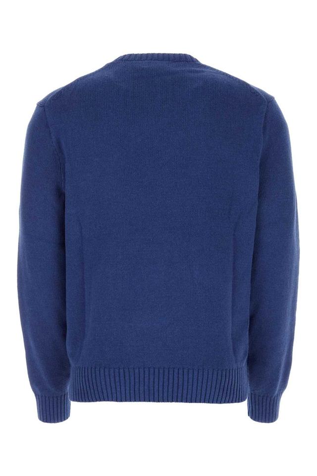 Blue Cotton Sweater In Beachroyale Product Image