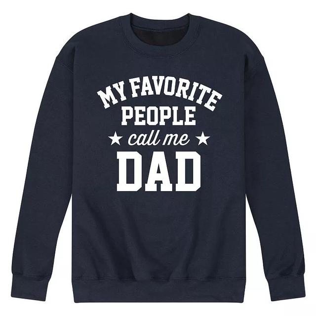 Mens My Favorite People Call Me Dad Fleece Sweatshirt Blue Product Image