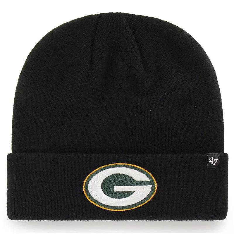 Mens 47 Black Green Bay Packers Secondary Basic Cuffed Knit Hat Product Image