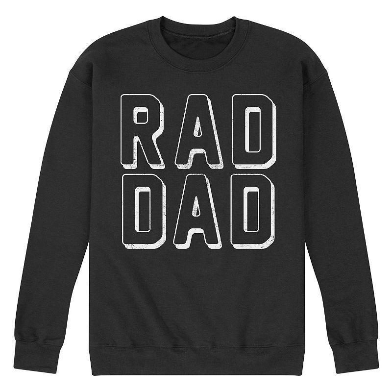 Mens Rad Dad Fleece Sweatshirt Grey Gray Product Image