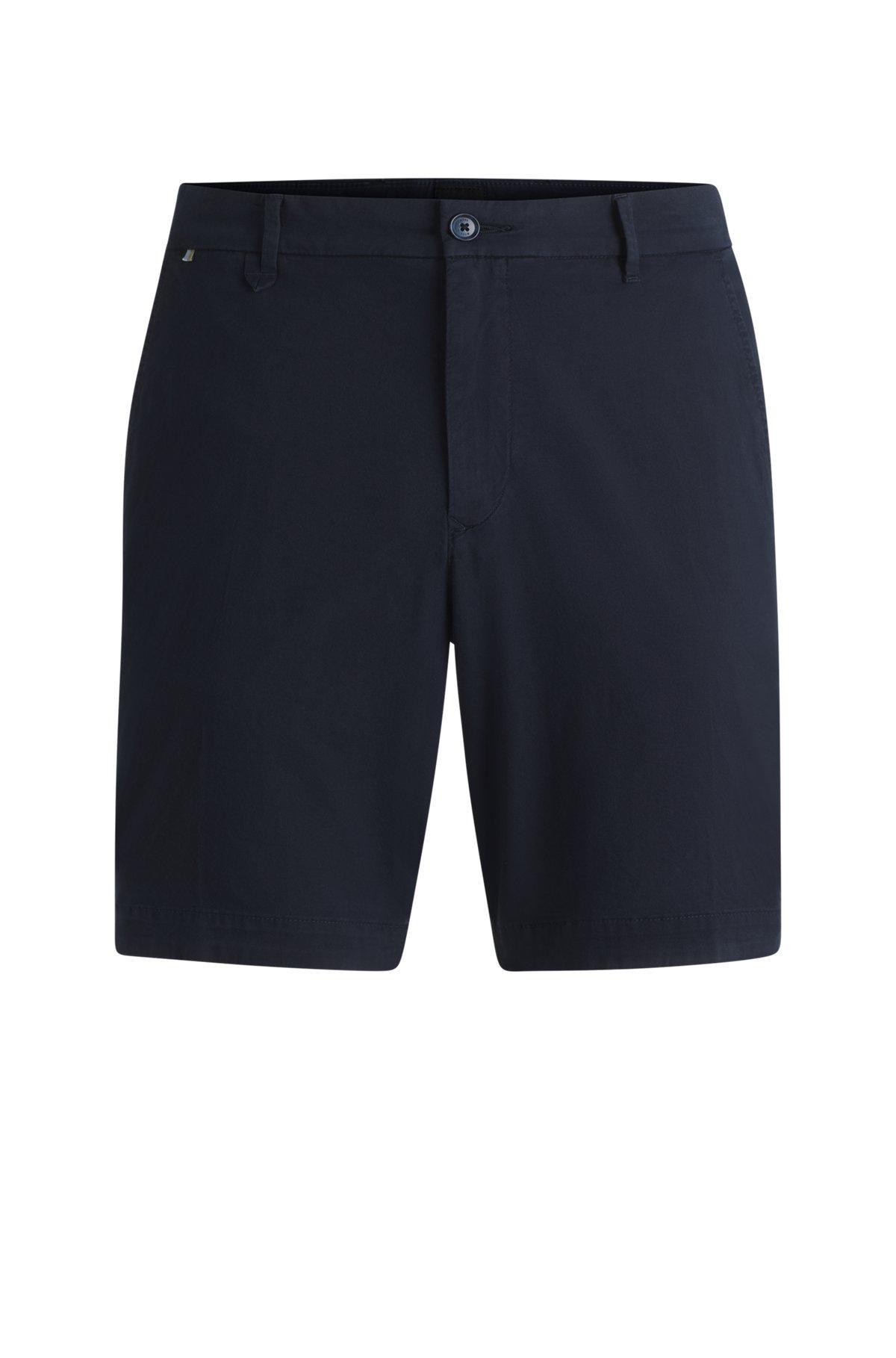 Slim-fit shorts in stretch-cotton twill Product Image