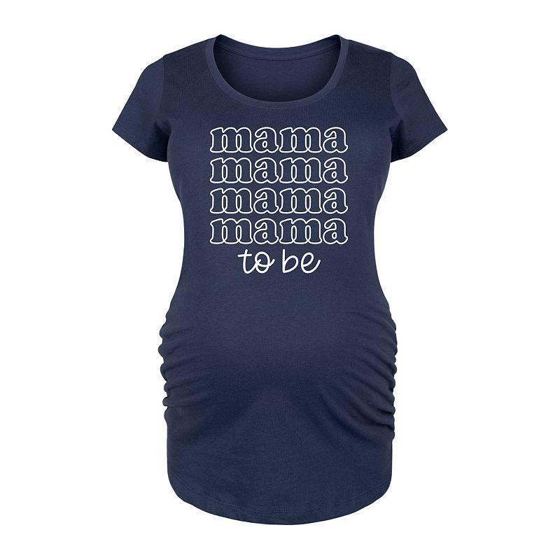 Maternity Mama To Be Stacked Graphic Tee, Girls Blue Product Image