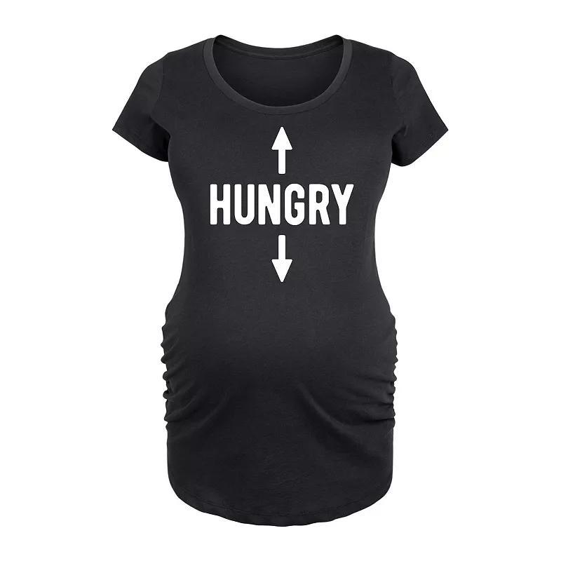 Maternity Hungry Graphic Tee, Womens Black Product Image