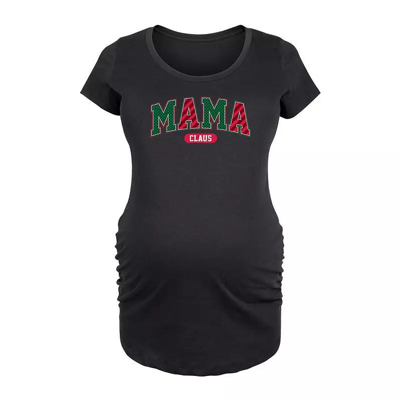 Maternity Mama Claus Varsity Graphic Tee, Womens Product Image