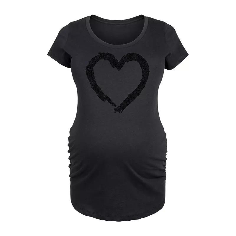 Maternity Love Footprints Graphic Tee, Womens Product Image