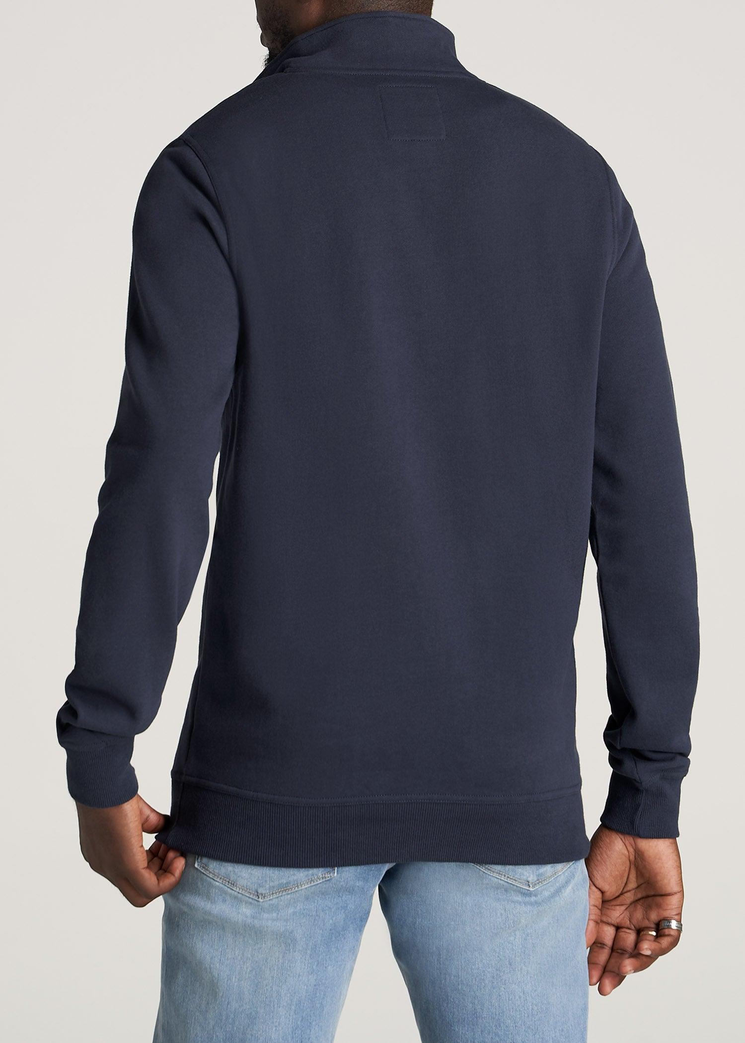 Wearever Fleece Quarter-Zip Tall Men's Sweatshirt in Navy Product Image