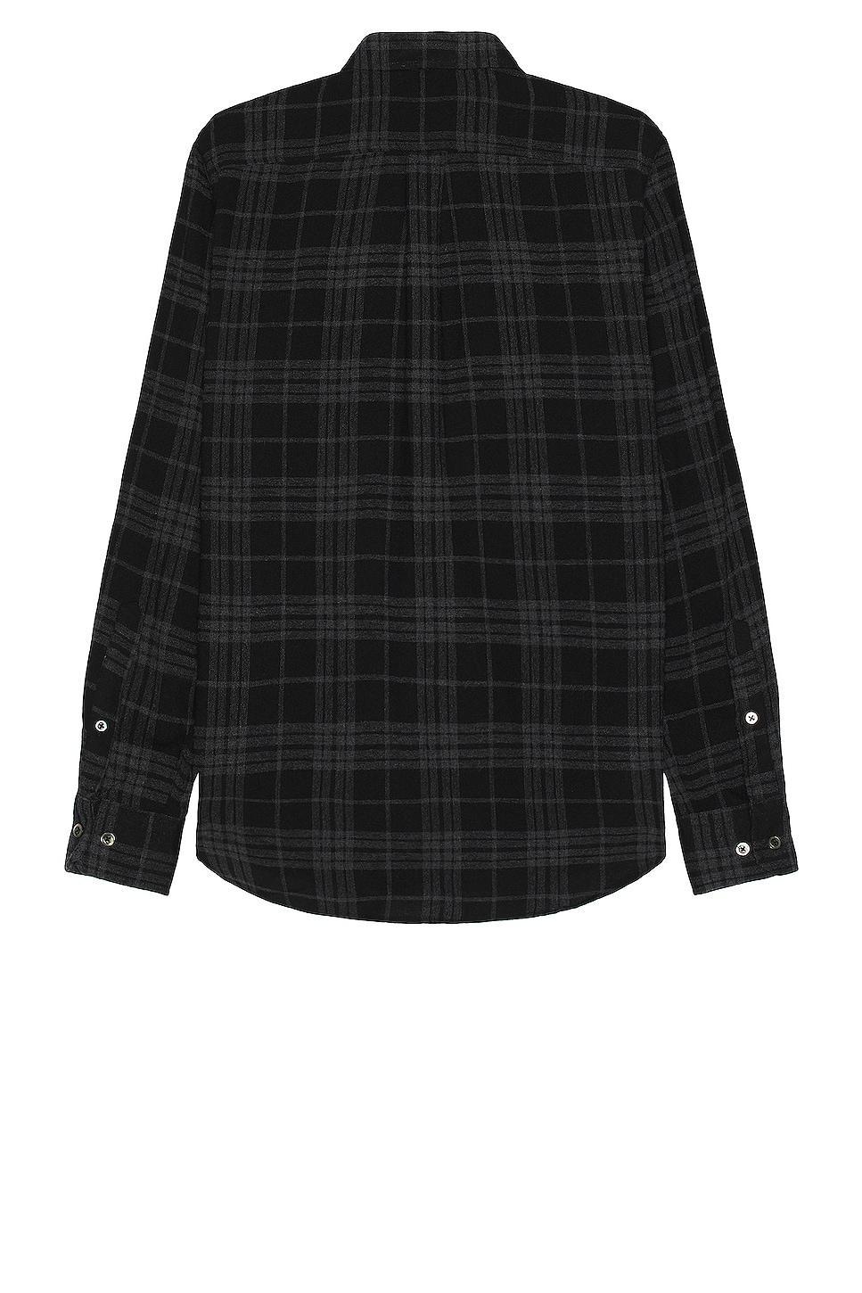 Norse Projects Algot Relaxed Wool Check Shirt Black. (also in L, M). Product Image