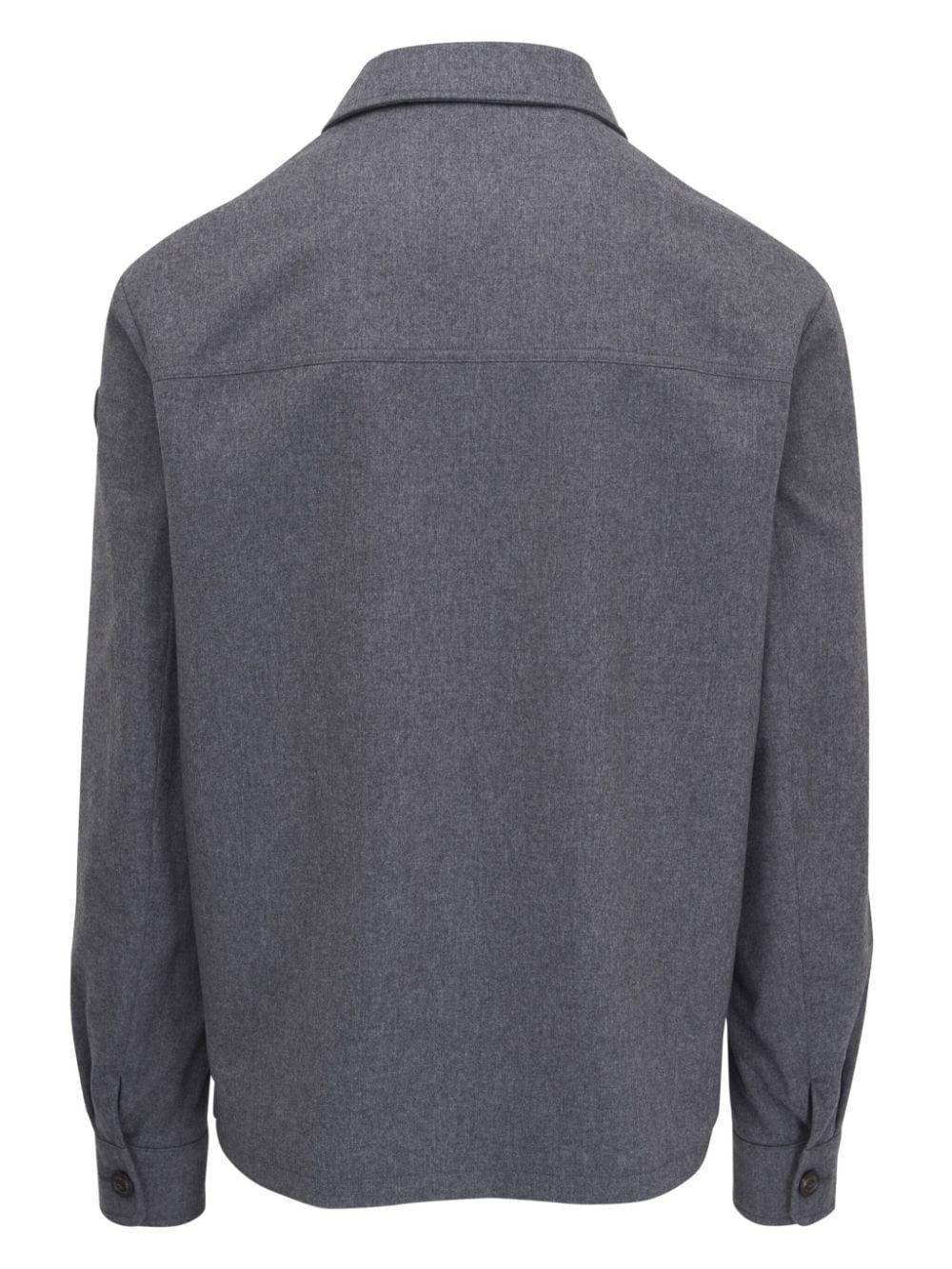 MONCLER Cashmere Blend Shirt In Gray Product Image