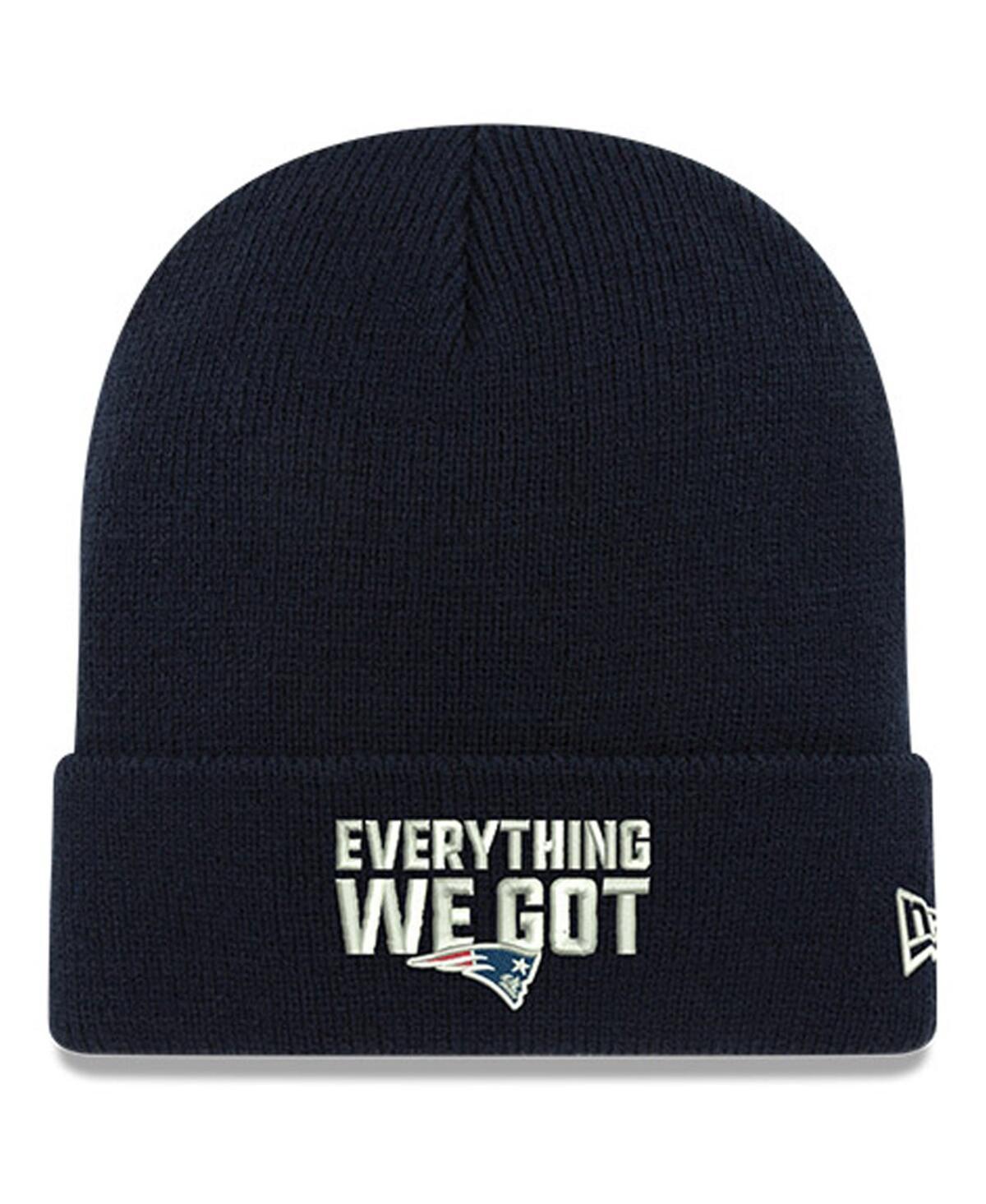 Mens New Era New England Patriots Everything We Got Cuffed Knit Hat, Blue Product Image