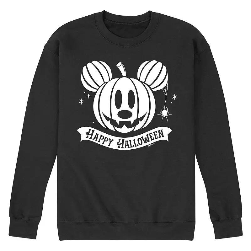 Disneys Mickey Mouse Mens Happy Halloween Pumpkin Fleece Sweatshirt Product Image