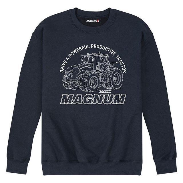 Mens Case IH Magnum Drives Powerful Fleece Sweatshirt Blue Product Image