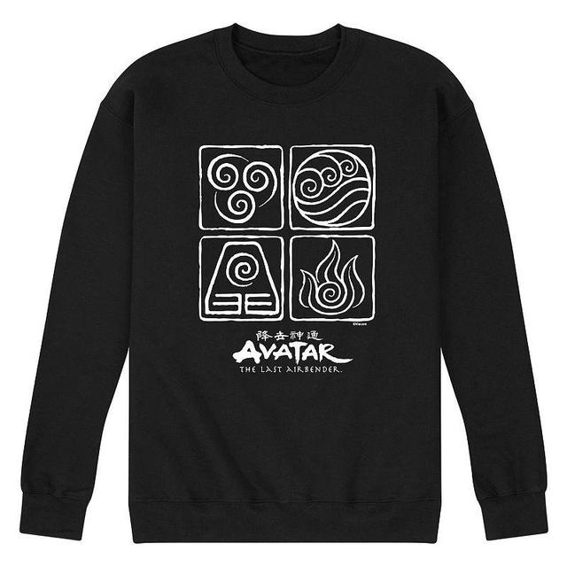 Mens Avatar Four Elements White Sweatshirt Black Product Image