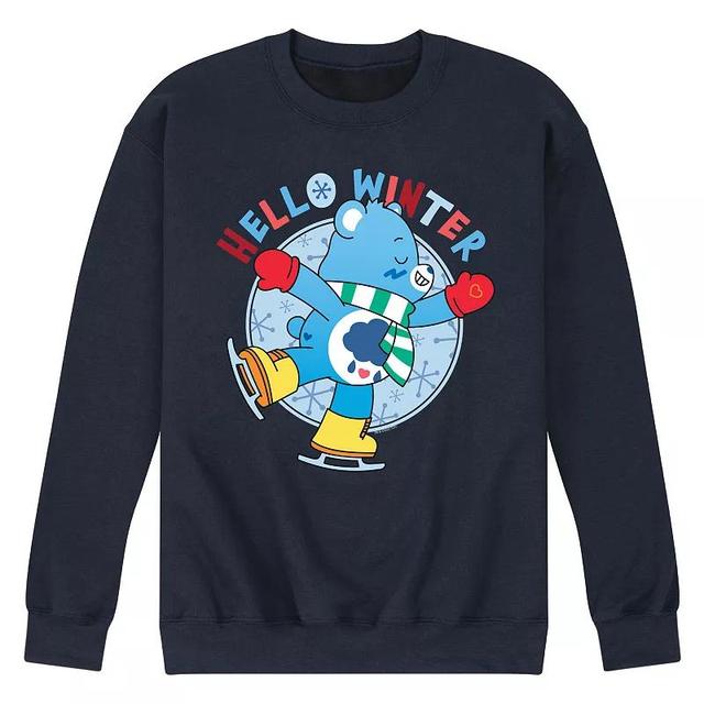 Mens Care Bears Hello Winter Graphic Fleece Pullover Product Image