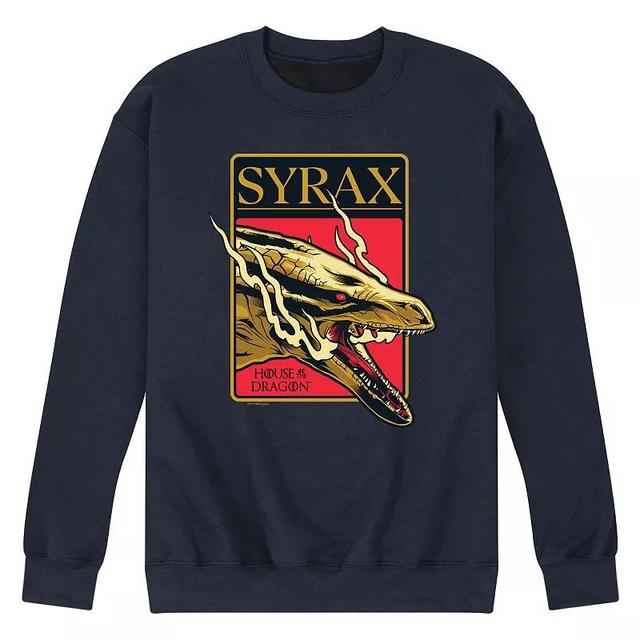 Mens House Of Dragon Syrax Badge Fleece Sweatshirt Blue Product Image