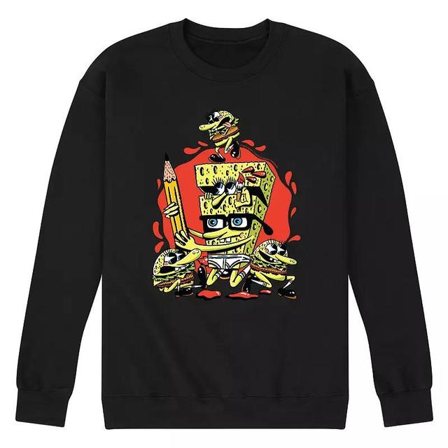 Mens SpongeBob SquarePants Fleece Sweatshirt Product Image