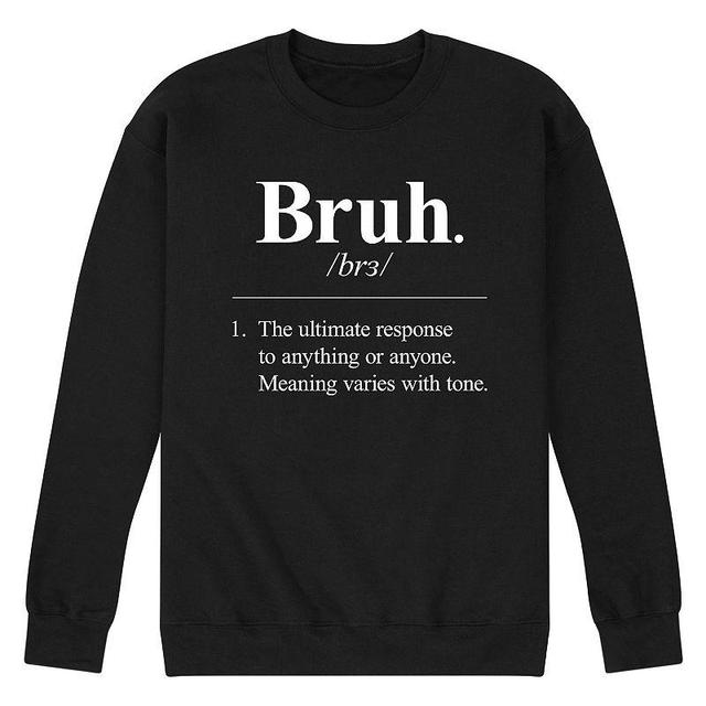 Mens Bruh Definition Graphic Fleece Pullover Product Image