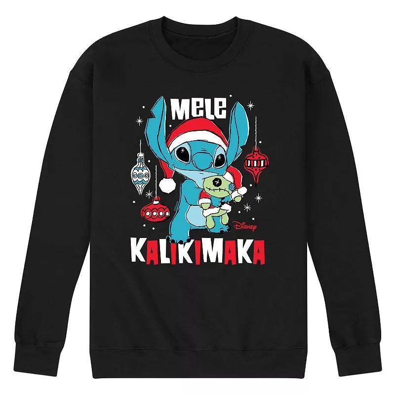 Disneys Lilo & Stitch Mens Mele Kalikmaka Fleece Sweatshirt Product Image