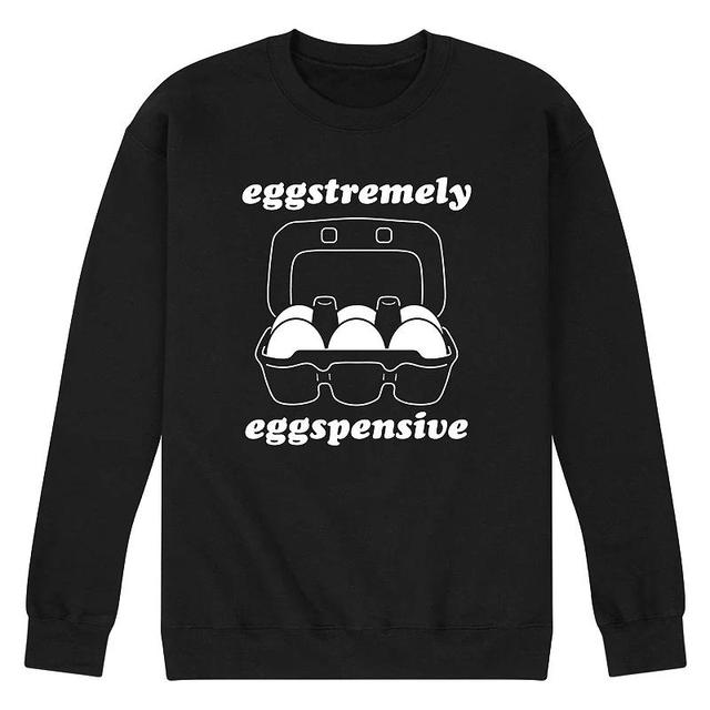 Mens Eggstremely Eggspensive Graphic Fleece Black Product Image