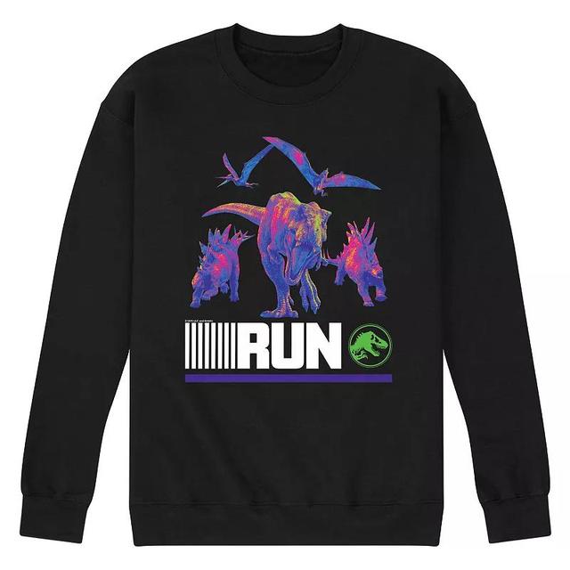 Mens Jurassic World run Infared Dinos Long Sleeve Athletic Grey Product Image