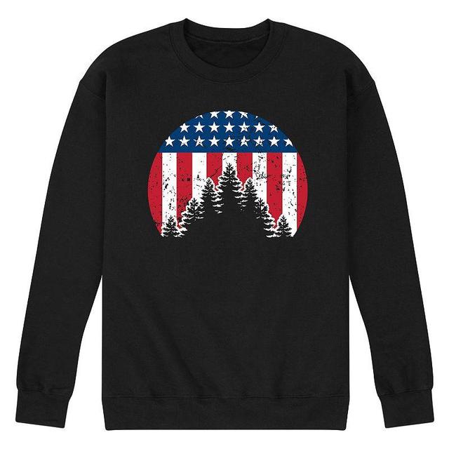 Mens American Outdoor Graphic Fleece Pullover Product Image