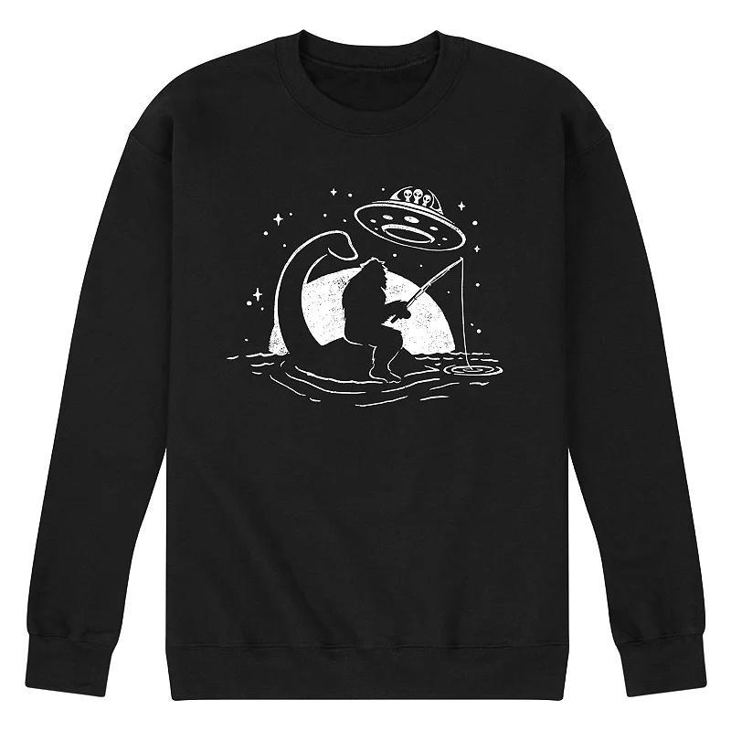 Mens Sasquatch Nessy UFO Sweatshirt Blue Product Image