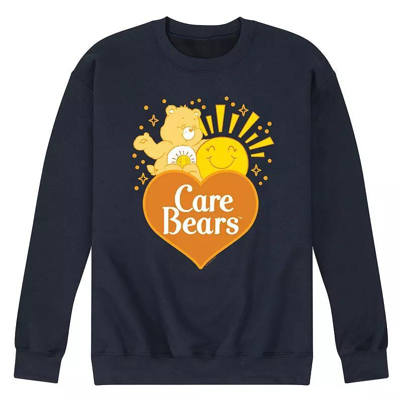 Mens Care Bears Funshine Logo Fleece Sweatshirt Blue Product Image