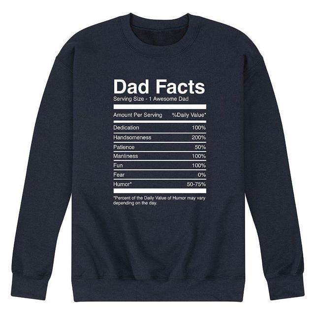 Mens Dad Facts Graphic Fleece Sweatshirt Product Image