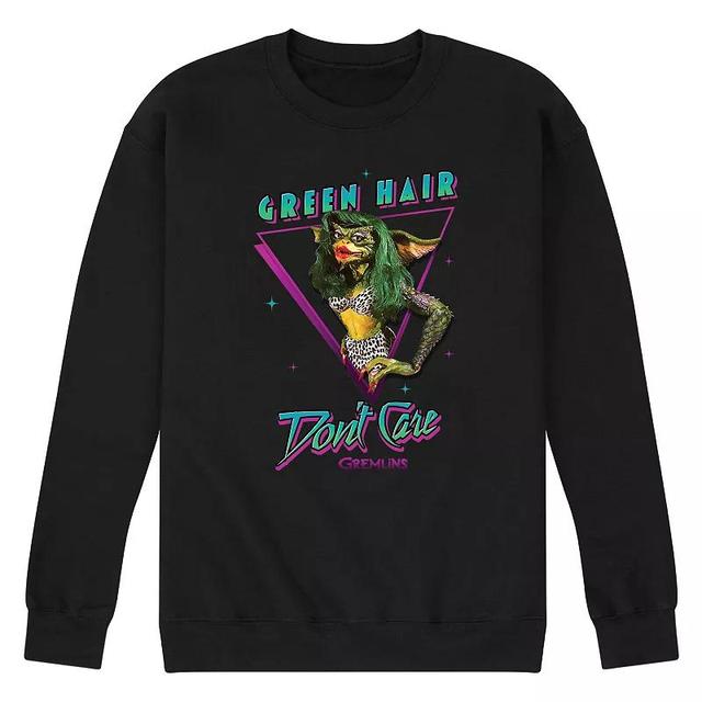 Mens Gremlins Green Hair Dont Care Fleece Sweatshirt Product Image