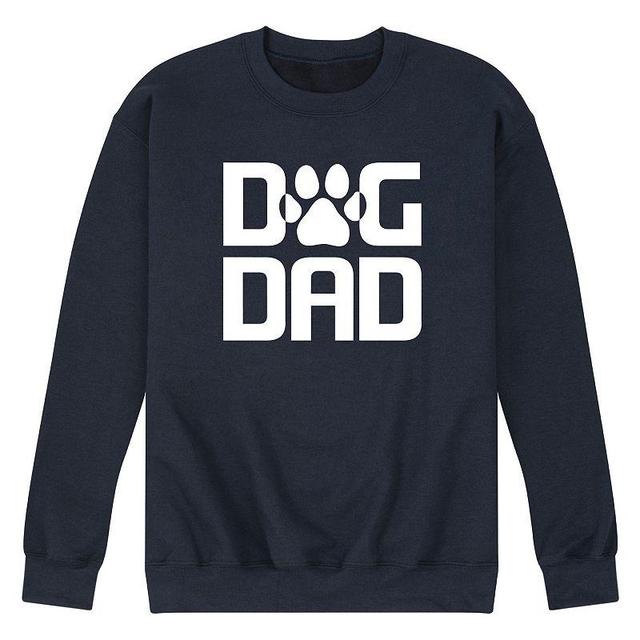 Mens Dog Dad Graphic Fleece Sweatshirt Blue Product Image